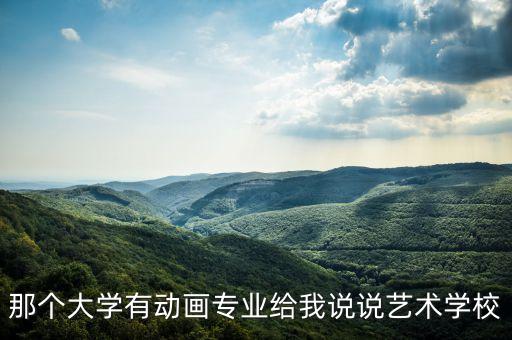 那个大学有动画专业给我说说艺术学校