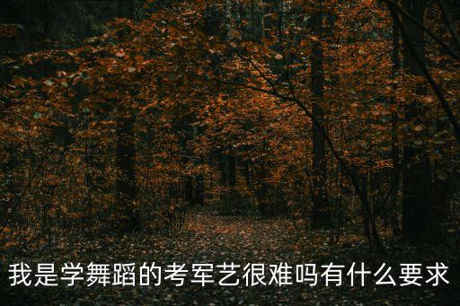 我是学舞蹈的考军艺很难吗有什么要求