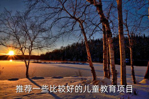 儿童培训机构有哪些项目，推荐一些比较好的儿童教育项目