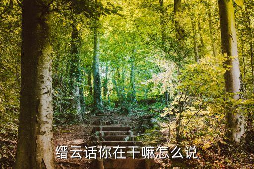 缙云话你在干嘛怎么说