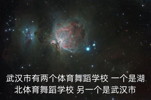 武汉市有两个体育舞蹈学校 一个是湖北体育舞蹈学校 另一个是武汉市