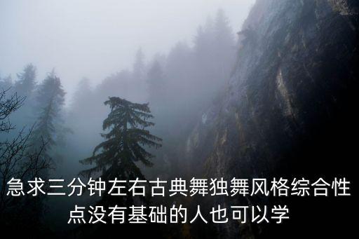 急求三分钟左右古典舞独舞风格综合性点没有基础的人也可以学