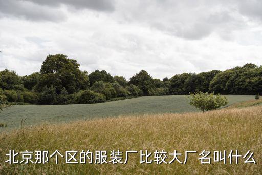 北京那个区的服装厂比较大厂名叫什么