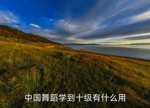 中国舞蹈学到十级有什么用