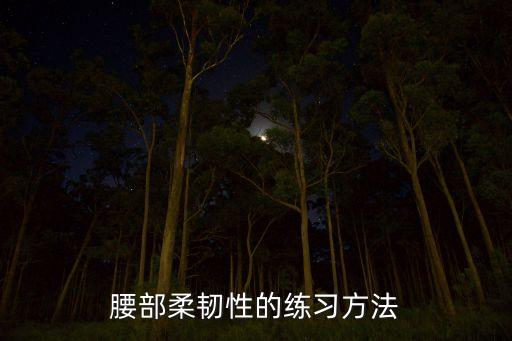 腰部柔韧性的练习方法