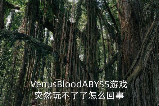 街舞时代怎么玩不了了，VenusBloodABYSS游戏突然玩不了了怎么回事
