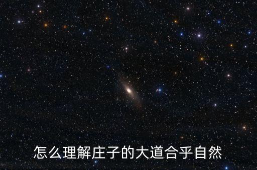 怎么理解庄子的大道合乎自然