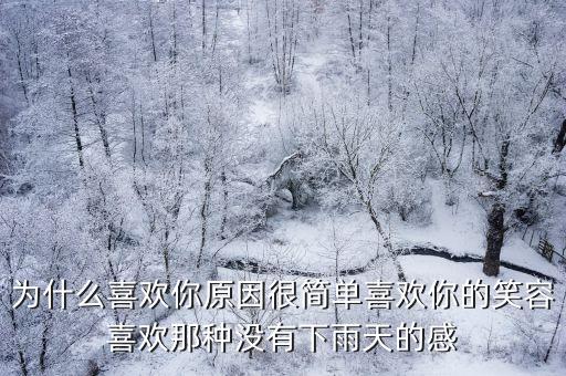 为什么喜欢你原因很简单喜欢你的笑容喜欢那种没有下雨天的感