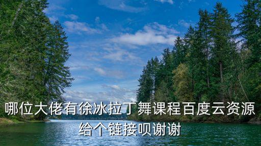 哪位大佬有徐冰拉丁舞课程百度云资源给个链接呗谢谢