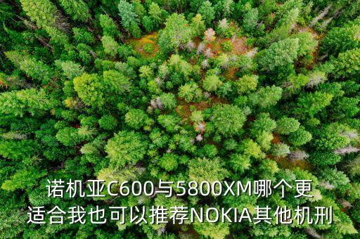 诺机亚C600与5800XM哪个更适合我也可以推荐NOKIA其他机刑