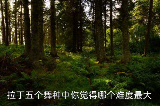 拉丁五个舞种中你觉得哪个难度最大
