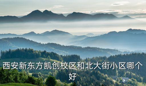 新东方教育培训机构西安校区，西安新东方凯创校区和北大街小区哪个好