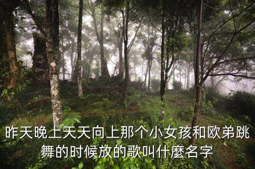 昨天晚上天天向上那个小女孩和欧弟跳舞的时候放的歌叫什麼名字