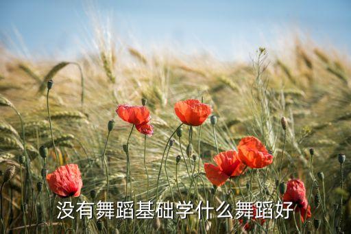 没有舞蹈基础学什么舞蹈好