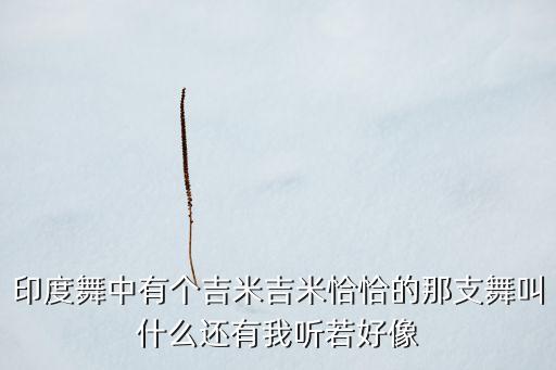 印度舞中有个吉米吉米恰恰的那支舞叫什么还有我听若好像