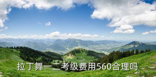 拉丁舞一二考级费用560合理吗