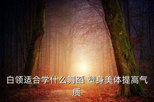 白领适合学什么舞蹈 塑身美体提高气质