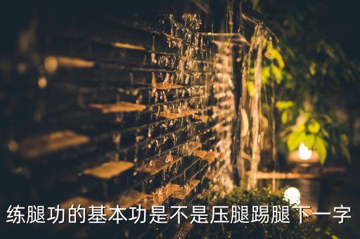 腿功基本功都有什么，练腿功的基本功是不是压腿踢腿下一字