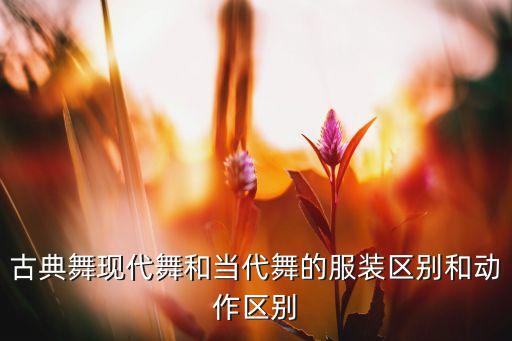 古典舞现代舞和当代舞的服装区别和动作区别