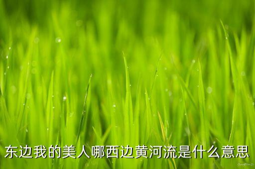 东边我的美人哪西边黄河流是什么意思