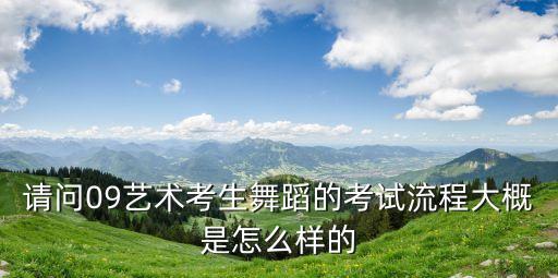 请问09艺术考生舞蹈的考试流程大概是怎么样的