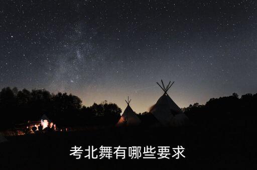 考北舞有哪些要求