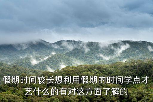 假期时间较长想利用假期的时间学点才艺什么的有对这方面了解的
