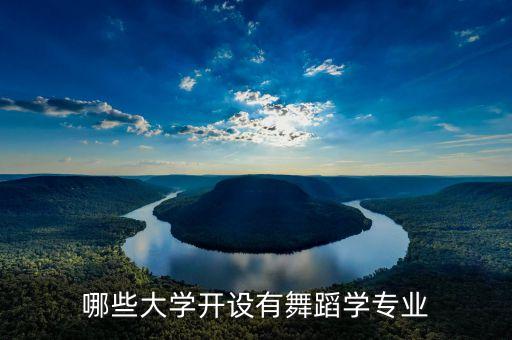 哪些大学开设有舞蹈学专业