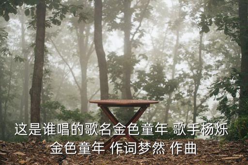 这是谁唱的歌名金色童年 歌手杨烁 金色童年 作词梦然 作曲