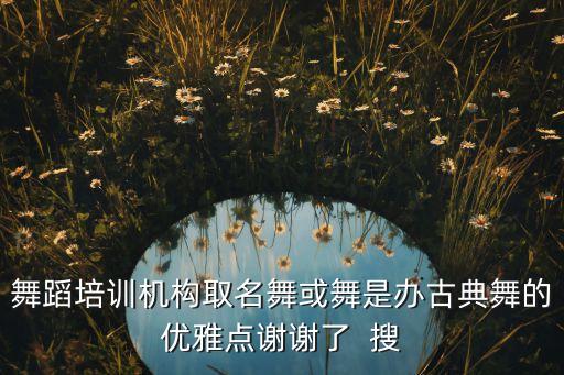 舞蹈培训机构名字有创意好听，有什么好听的舞蹈培训班的名字