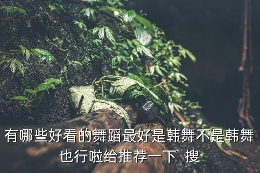 有哪些好看的舞蹈最好是韩舞不是韩舞也行啦给推荐一下  搜