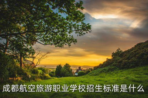 成都航空旅游职业学校招生标准是什么