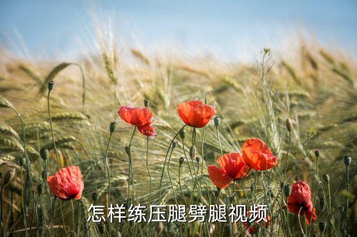 跳舞如何压腿视频教程，怎样练压腿劈腿视频
