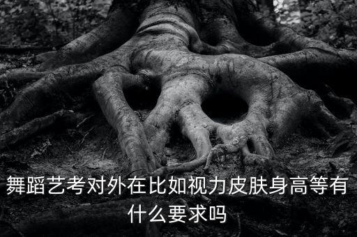 舞蹈艺考对外在比如视力皮肤身高等有什么要求吗
