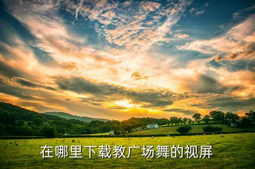 在哪里下载教广场舞的视屏
