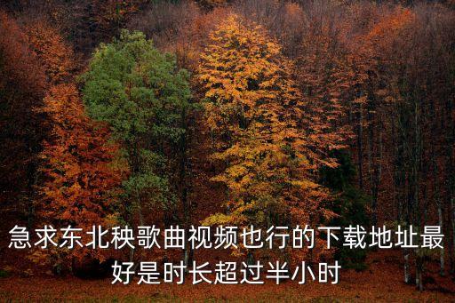 急求东北秧歌曲视频也行的下载地址最好是时长超过半小时