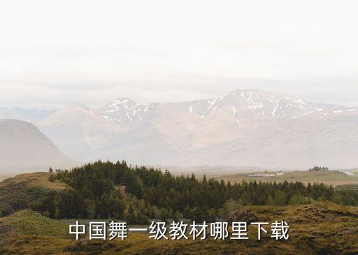 中国舞一级教材哪里下载