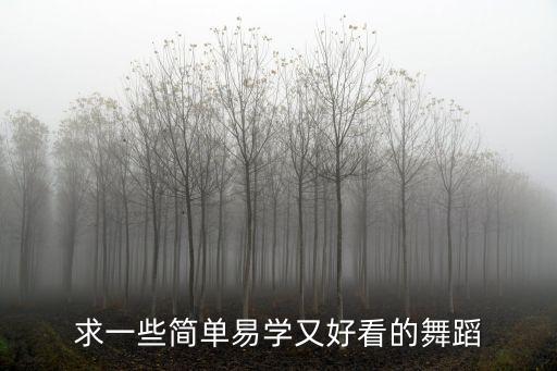 求一些简单易学又好看的舞蹈