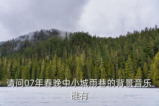 请问07年春晚中小城雨巷的背景音乐谁有