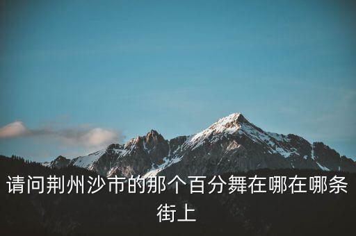 请问荆州沙市的那个百分舞在哪在哪条街上