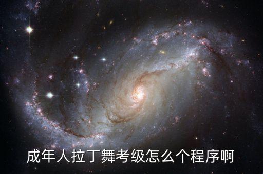 成年人拉丁舞考级怎么个程序啊