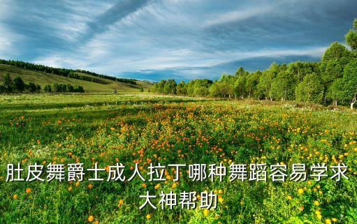 肚皮舞爵士成人拉丁哪种舞蹈容易学求大神帮助
