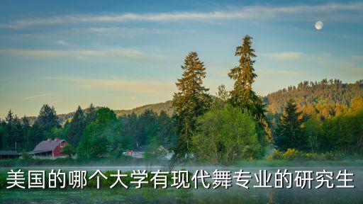 美国的哪个大学有现代舞专业的研究生