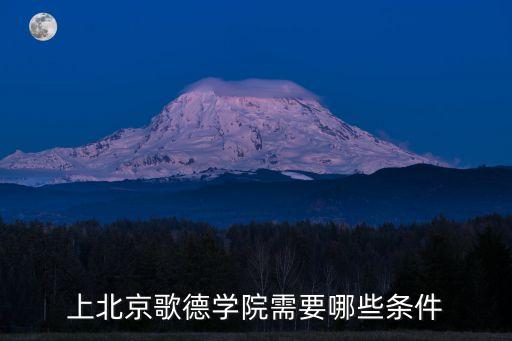 上北京歌德学院需要哪些条件