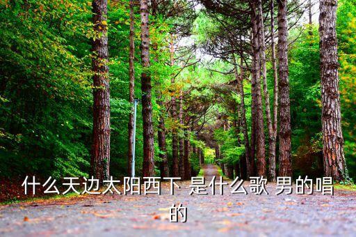 什么天边太阳西下 是什么歌 男的唱的