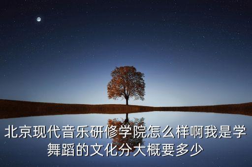 北京现代音乐研修学院怎么样啊我是学舞蹈的文化分大概要多少
