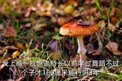 我上高一拉想走特长以前学过舞蹈不过个子才160厘米能行吗3年