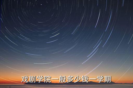戏剧学院一般多少钱一学期