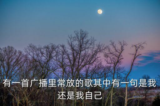有一首广播里常放的歌其中有一句是我还是我自己