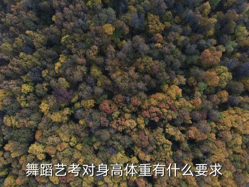 舞蹈艺考对身高体重有什么要求